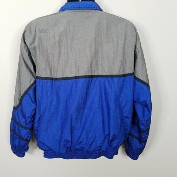 Wilson‎ Windbreaker Jacket Size Medium Color Block Blue Gray Full Front Zipper - Picture 3 of 7